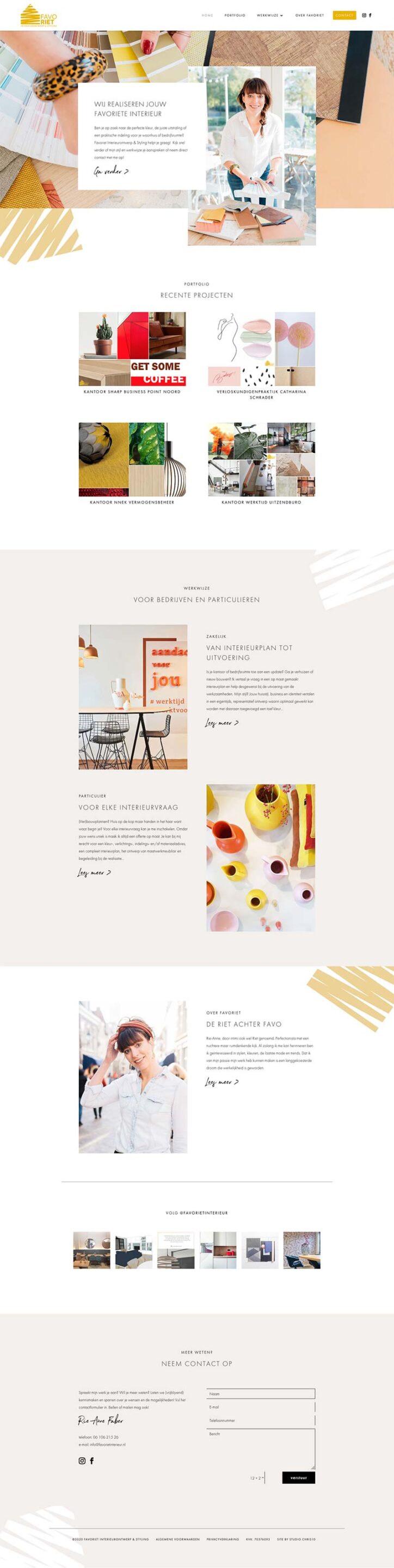 Website voor Favoriet Interieurontwerp | Studio Chris10