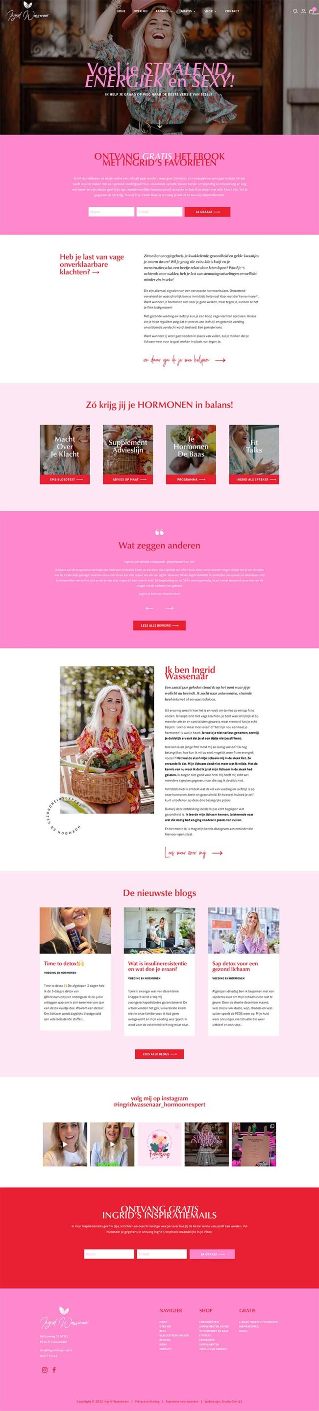 Website met webshop voor Ingrid-Wassenaar | Studio Chris10